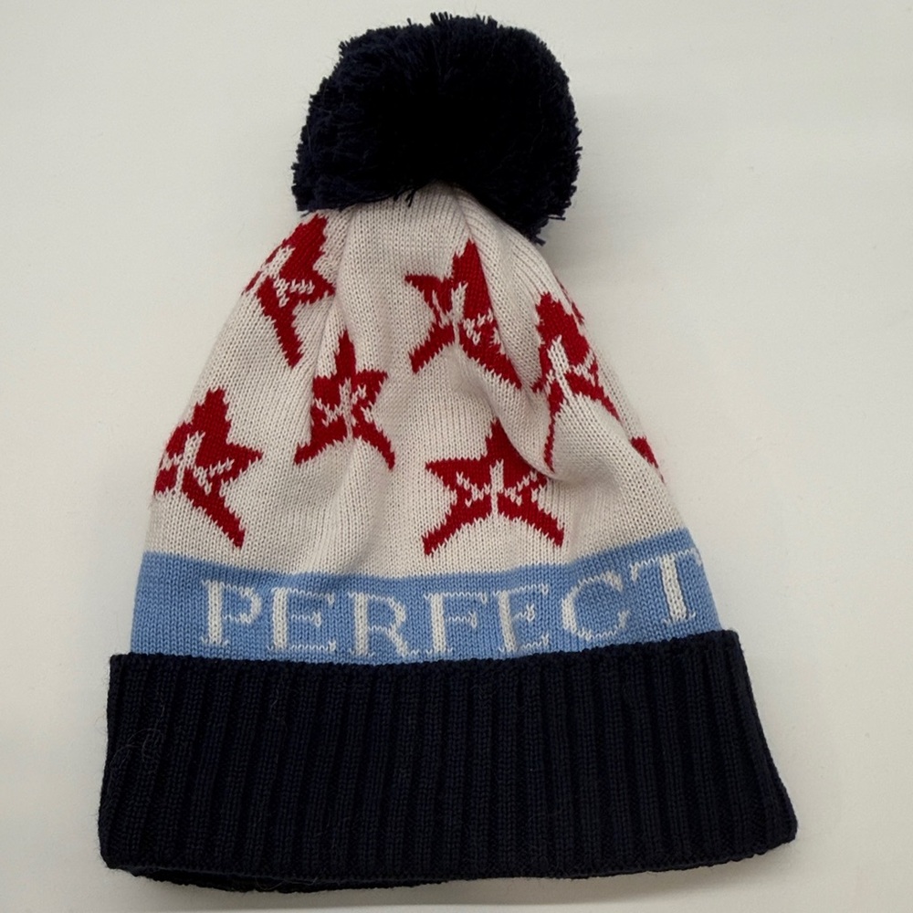 Perfect moment Star Pattern Knit Beanie - Red, White, and Blue